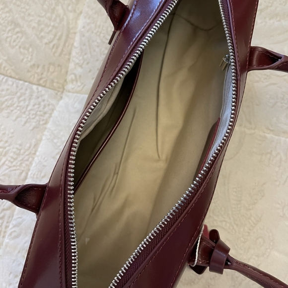 Nwt Genuine Leather Burgundy Bag - Picture 5 of 7